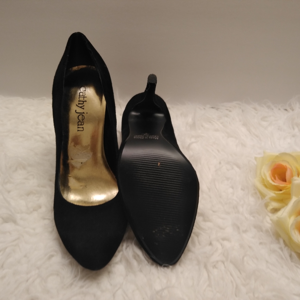 Suede high heels